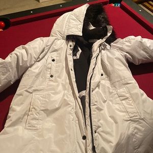 Steve Madden white puffer jacket
